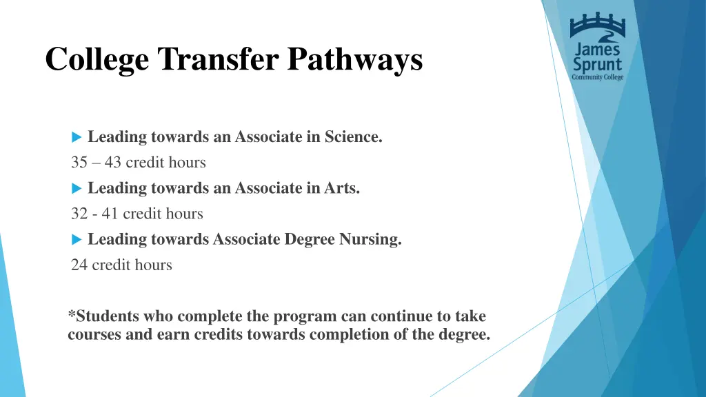 college transfer pathways