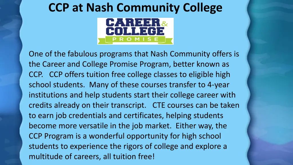 ccp at nash community college