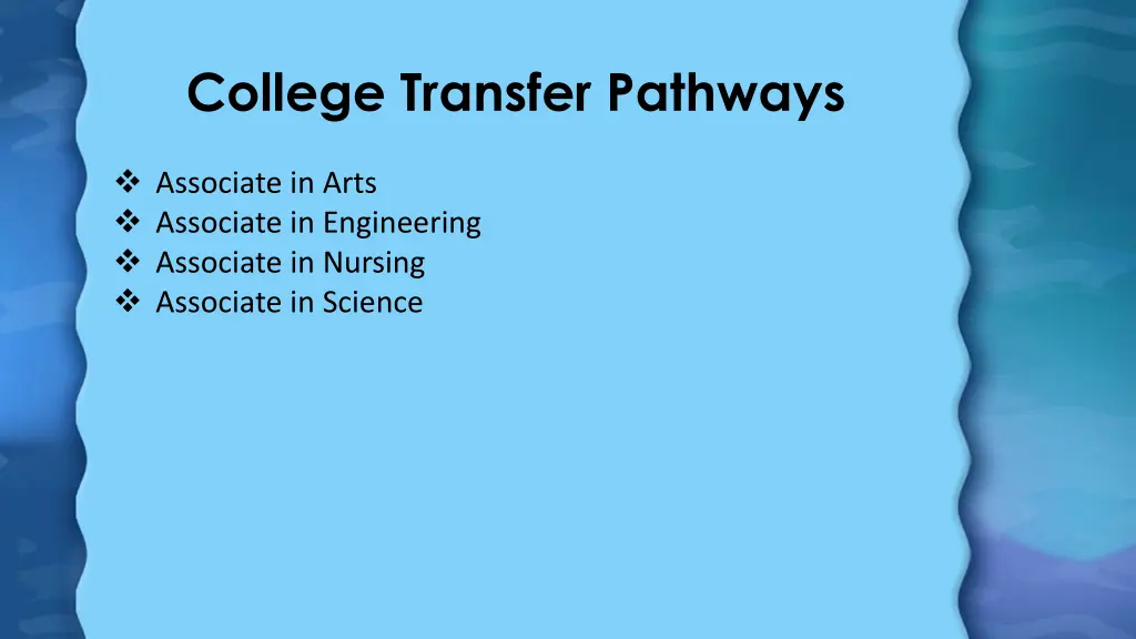 college transfer pathways