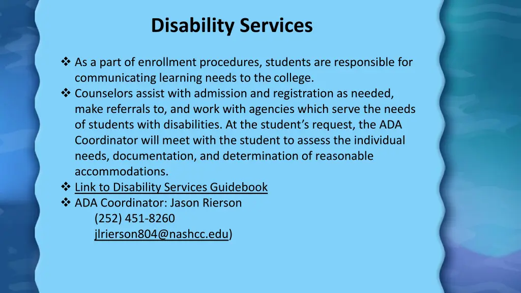 disability services