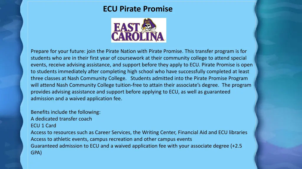 ecu pirate promise