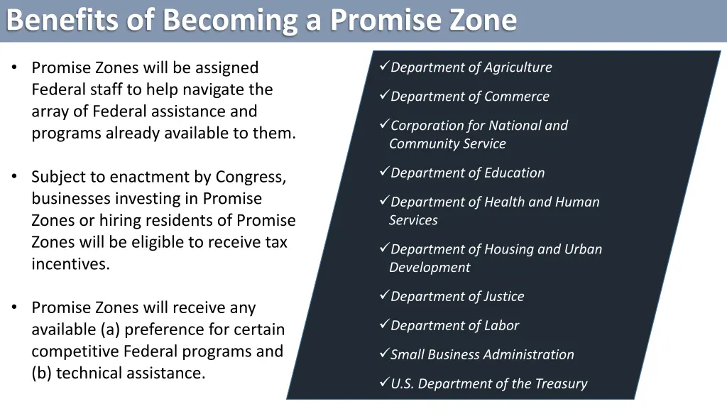 benefits of becoming a promise zone