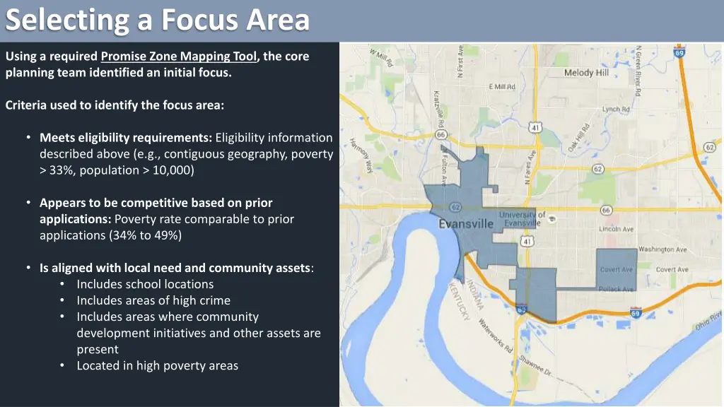 selecting a focus area