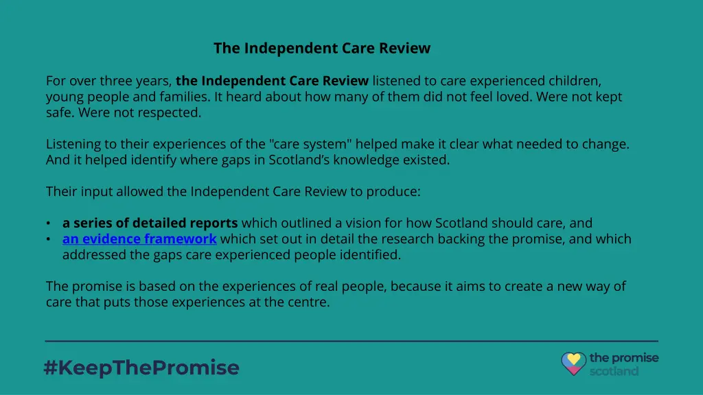 the independent care review