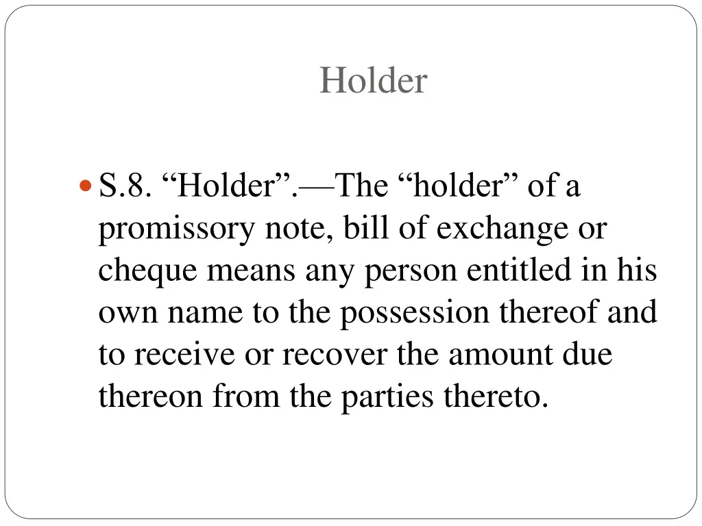 holder