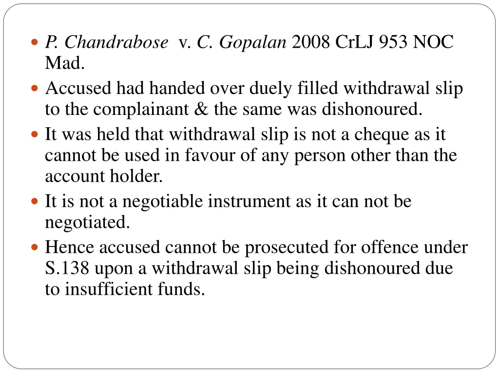 p chandrabose v c gopalan 2008 crlj