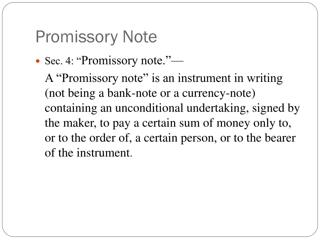 promissory note