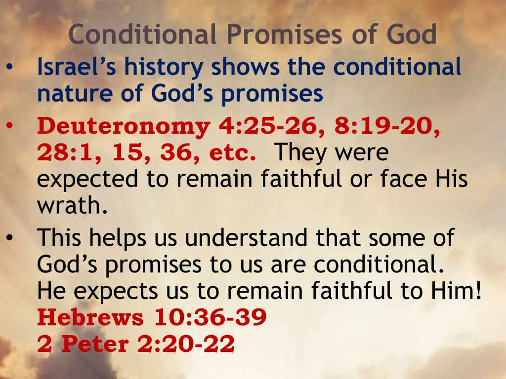 conditional promises of god