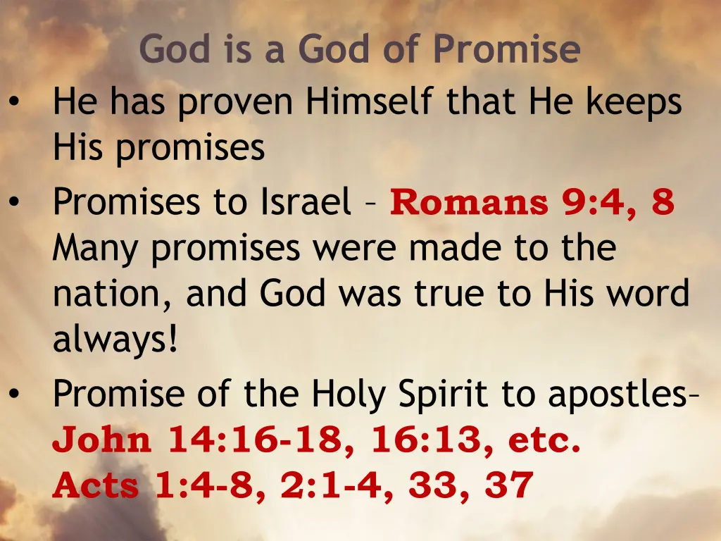 god is a god of promise 1