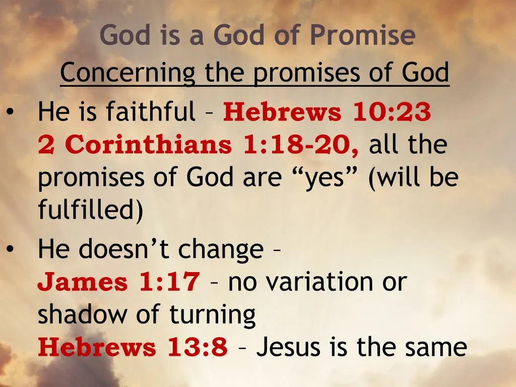 god is a god of promise 2