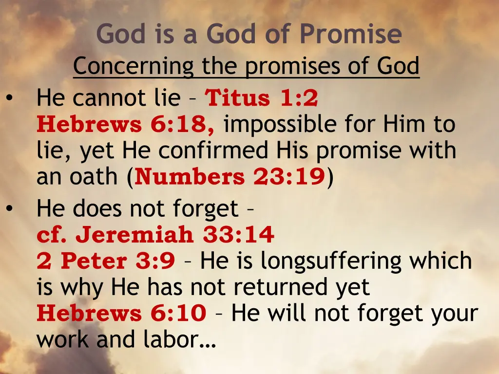 god is a god of promise 3