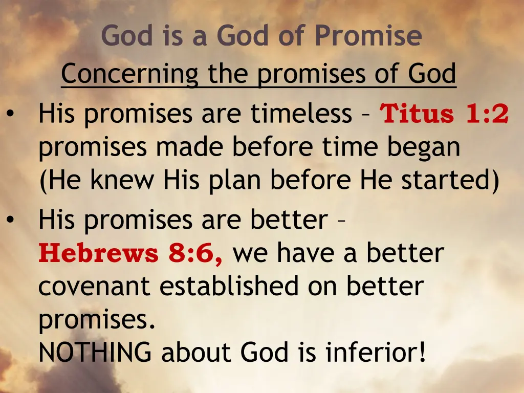 god is a god of promise 4