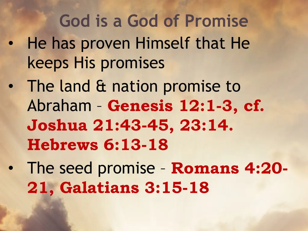 god is a god of promise