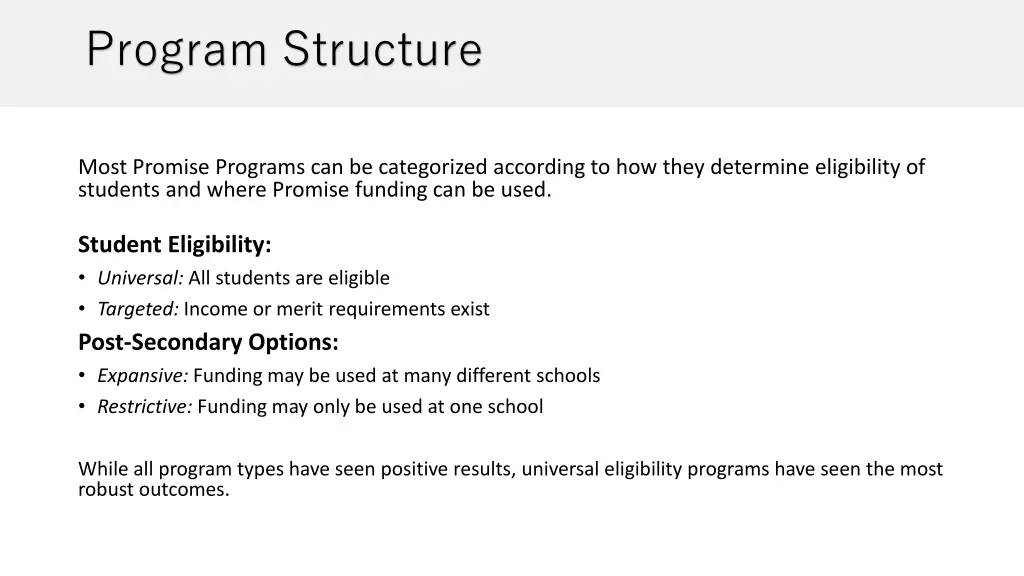 program structure