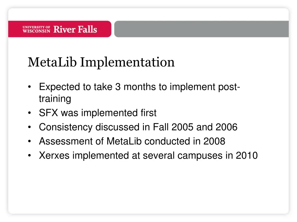 metalib implementation