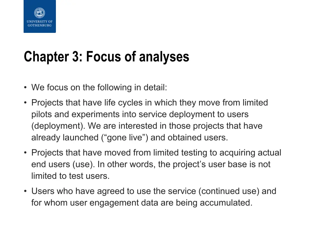 chapter 3 focus of analyses