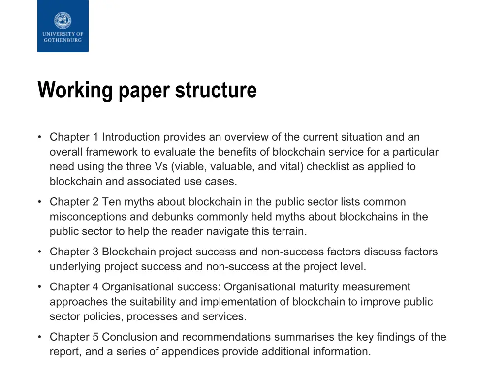 working paper structure