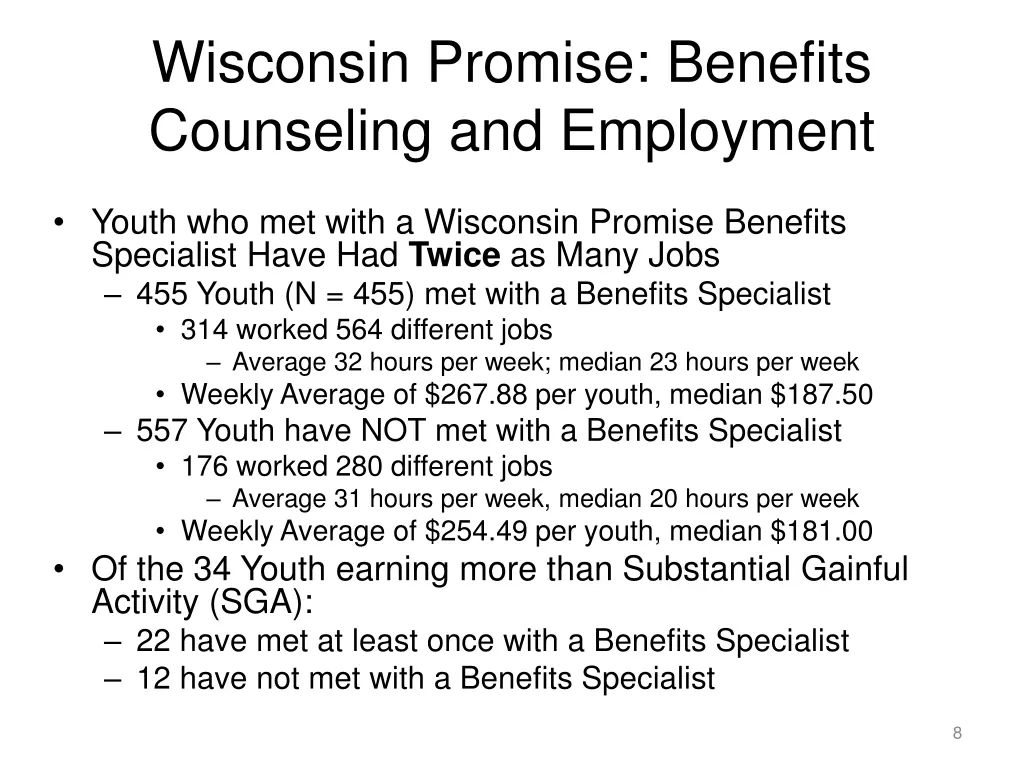 wisconsin promise benefits counseling