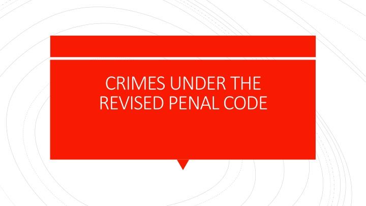 crimes under the revised penal code