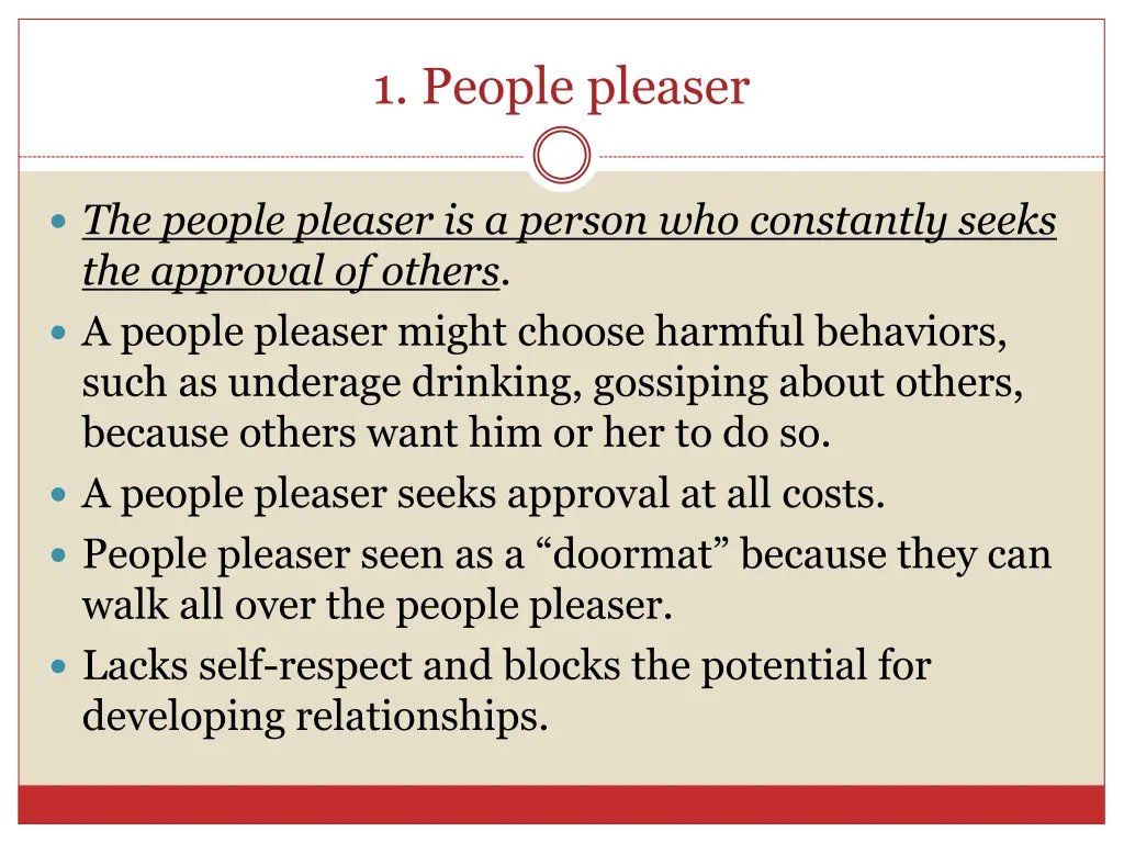 1 people pleaser