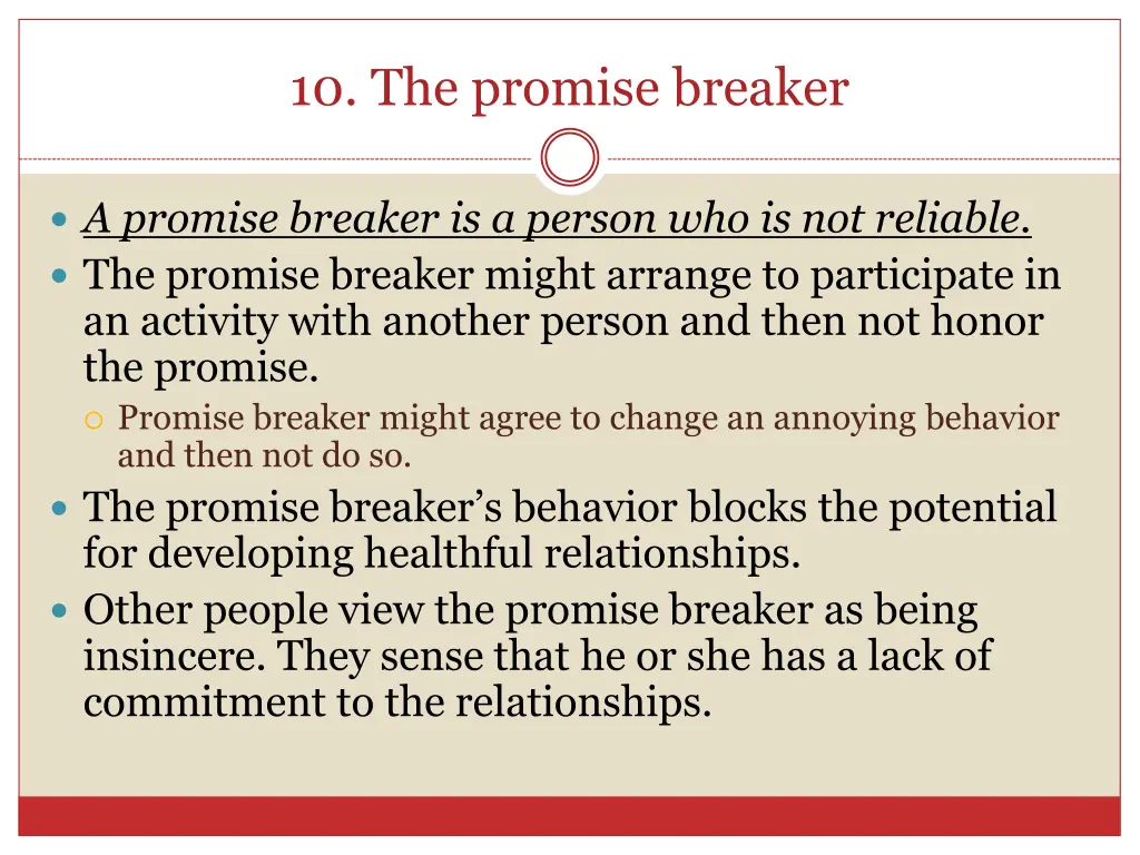 10 the promise breaker