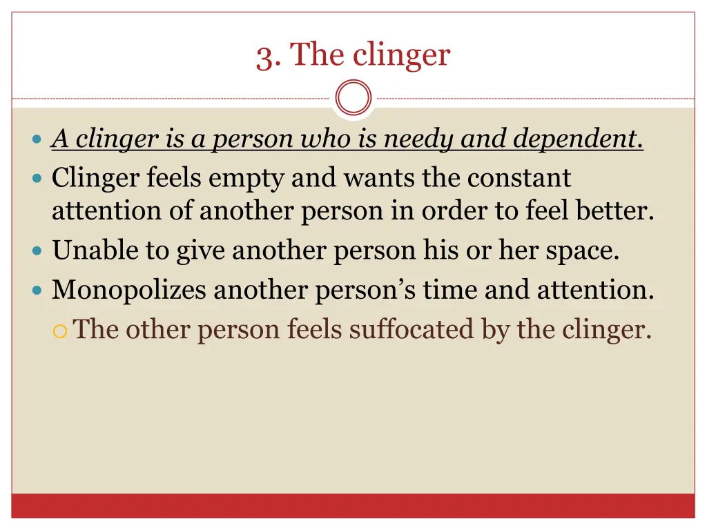 3 the clinger