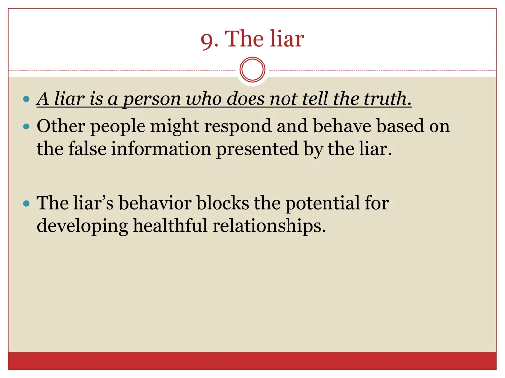 9 the liar