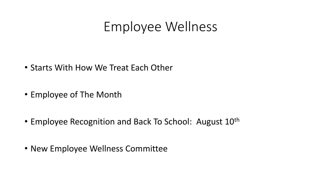 employee wellness