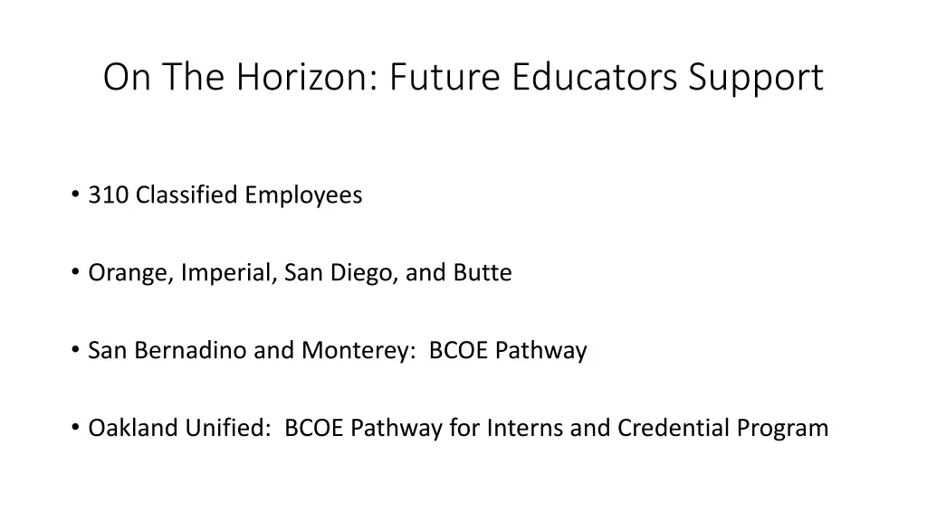 on the horizon future educators support