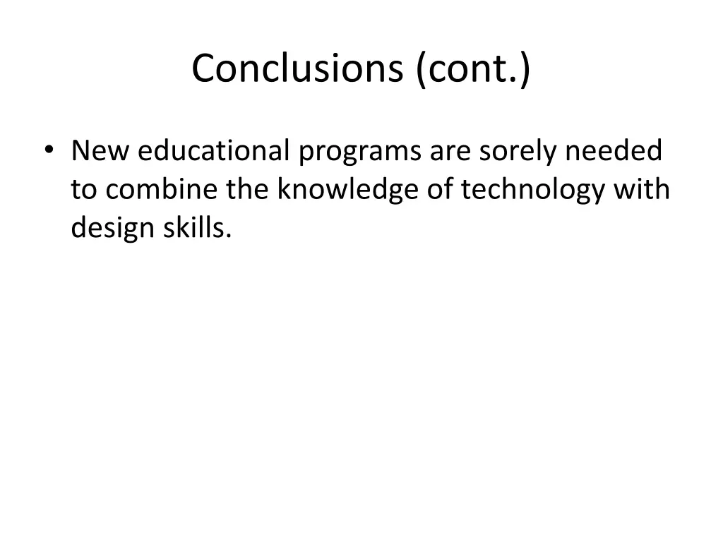 conclusions cont 1