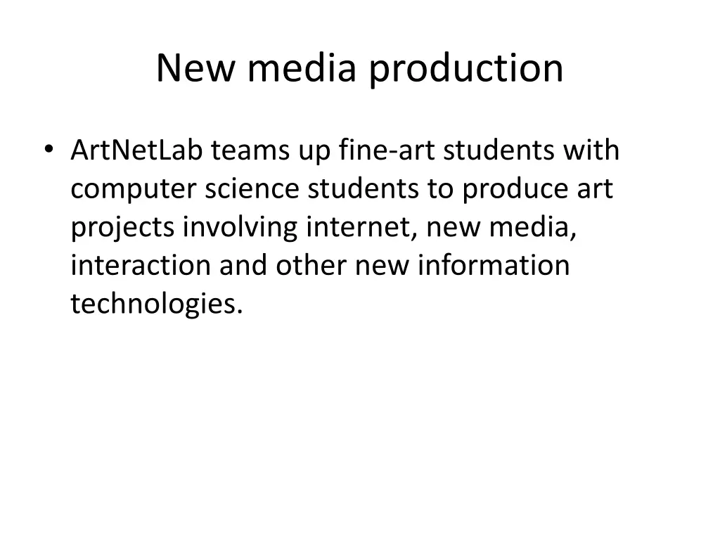 new media production