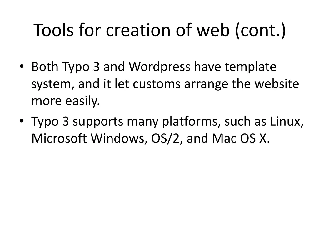 tools for creation of web cont 1