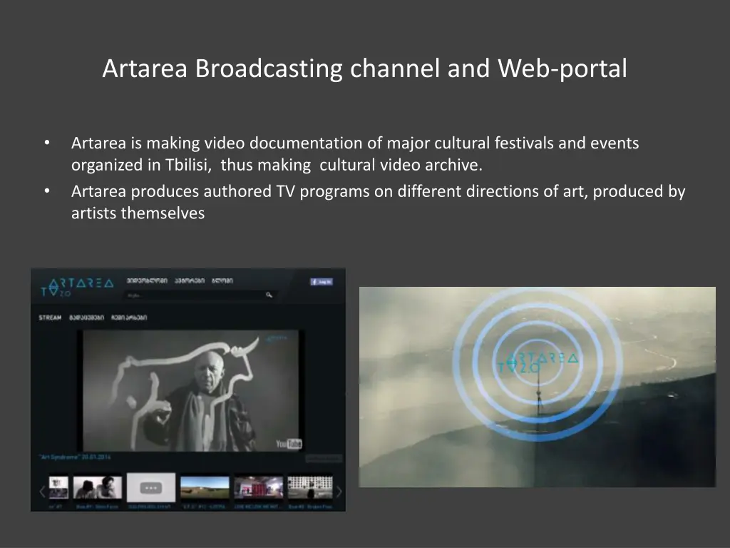 artarea broadcasting channel and web portal