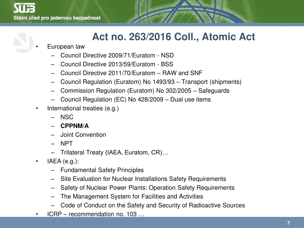 act no 263 2016 coll atomic act 1