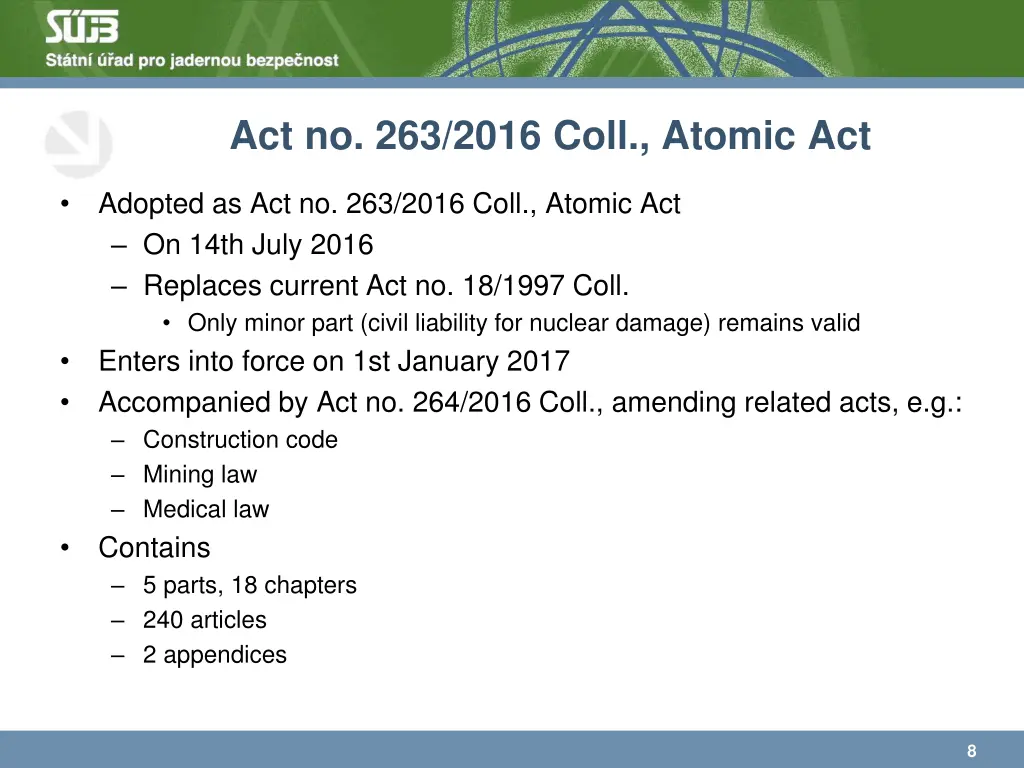 act no 263 2016 coll atomic act 2