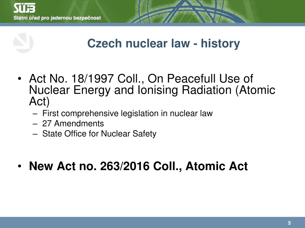 czech nuclear law history