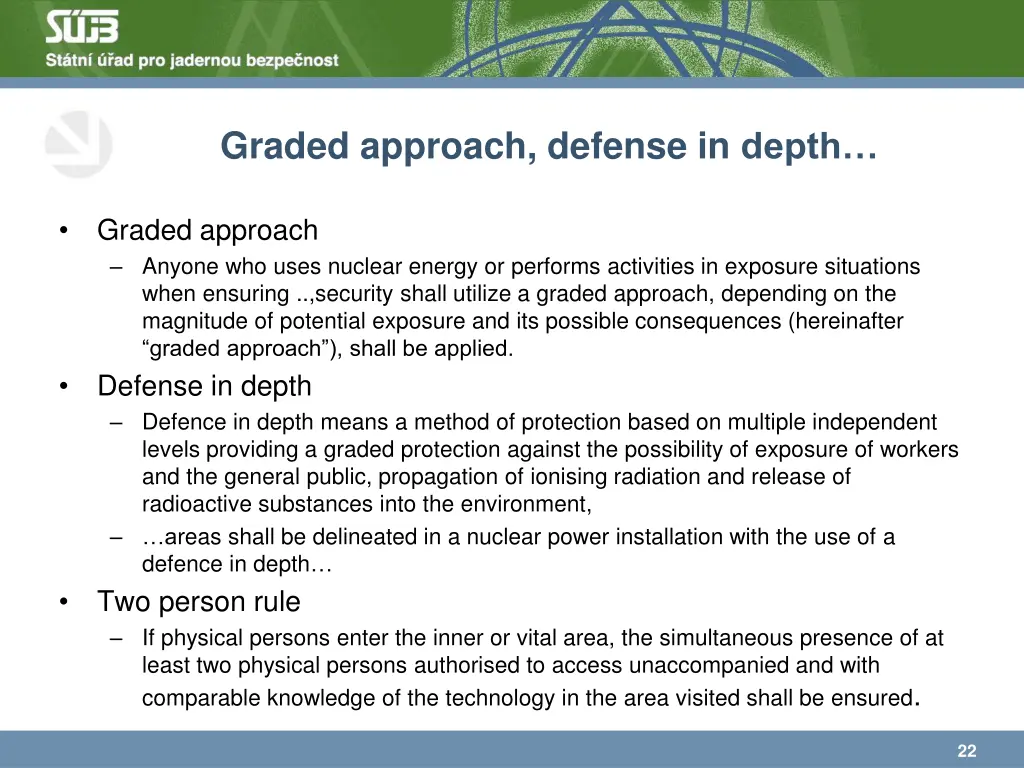 graded approach defense in depth