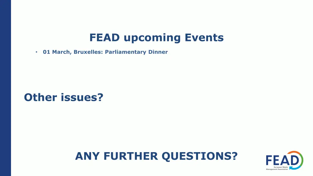 fead upcoming events