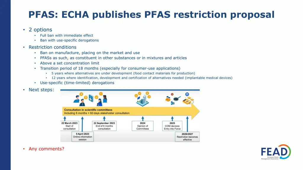 pfas echa publishes pfas restriction proposal 1