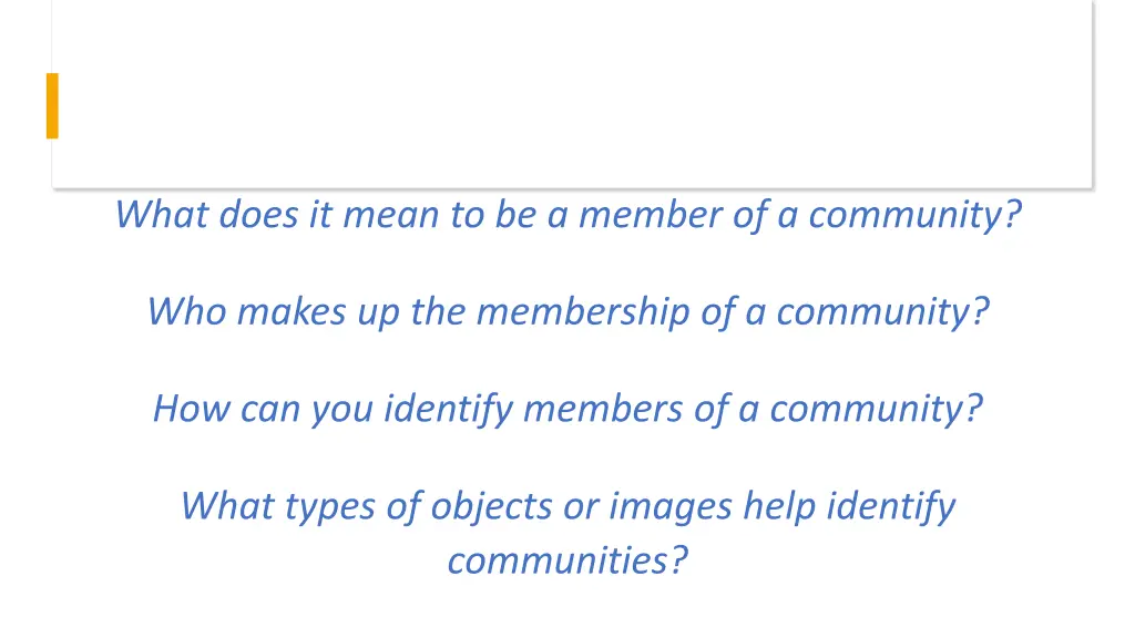 what does it mean to be a member of a community