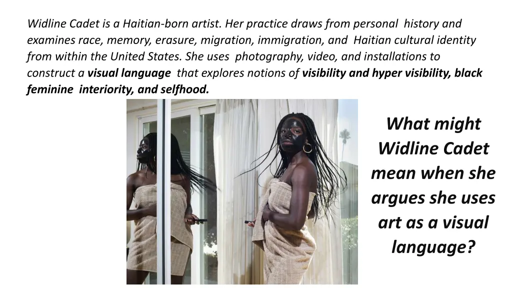 widline cadet is a haitian born artist