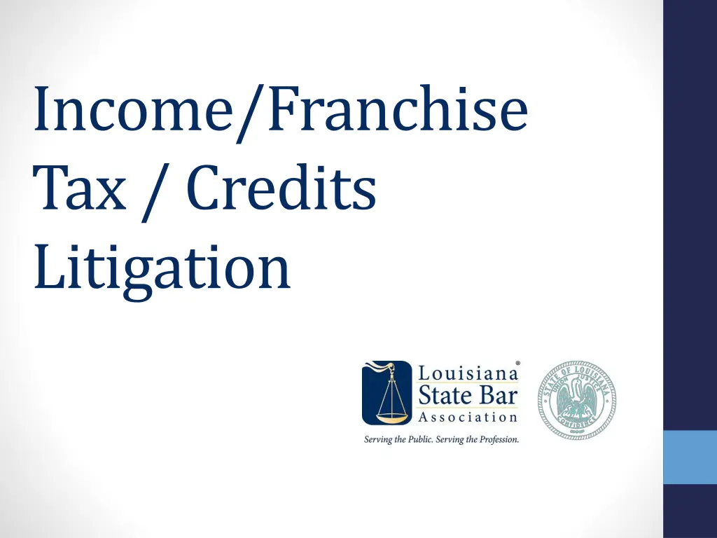 income franchise tax credits litigation