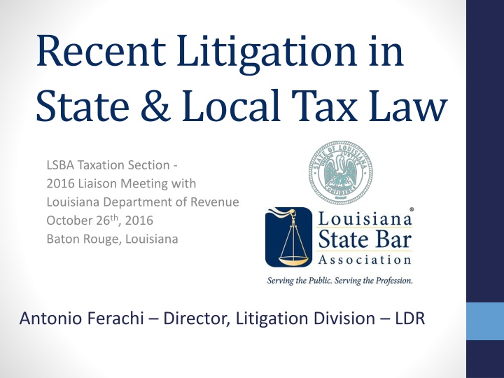 recent litigation in state local tax law