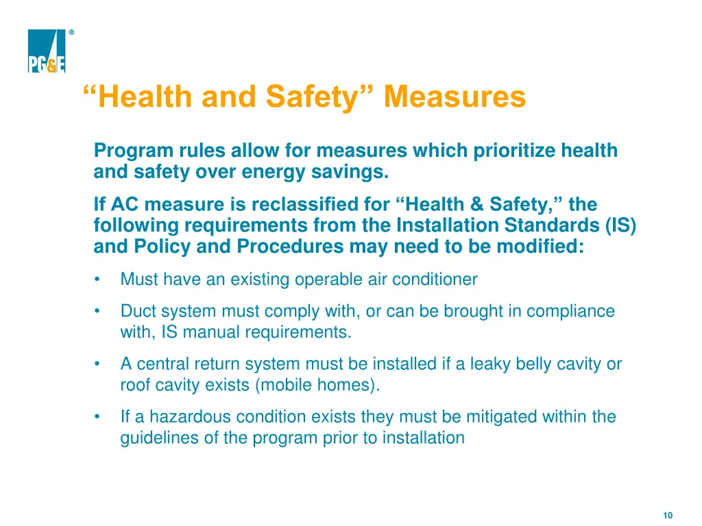 health and safety measures