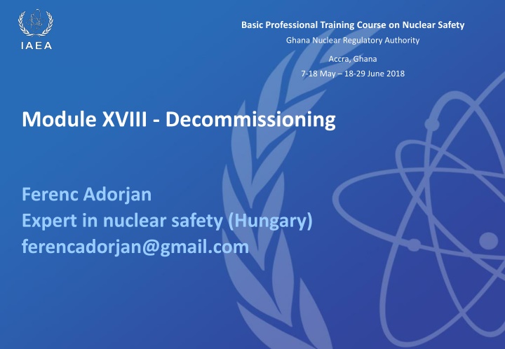 basic professional training course on nuclear