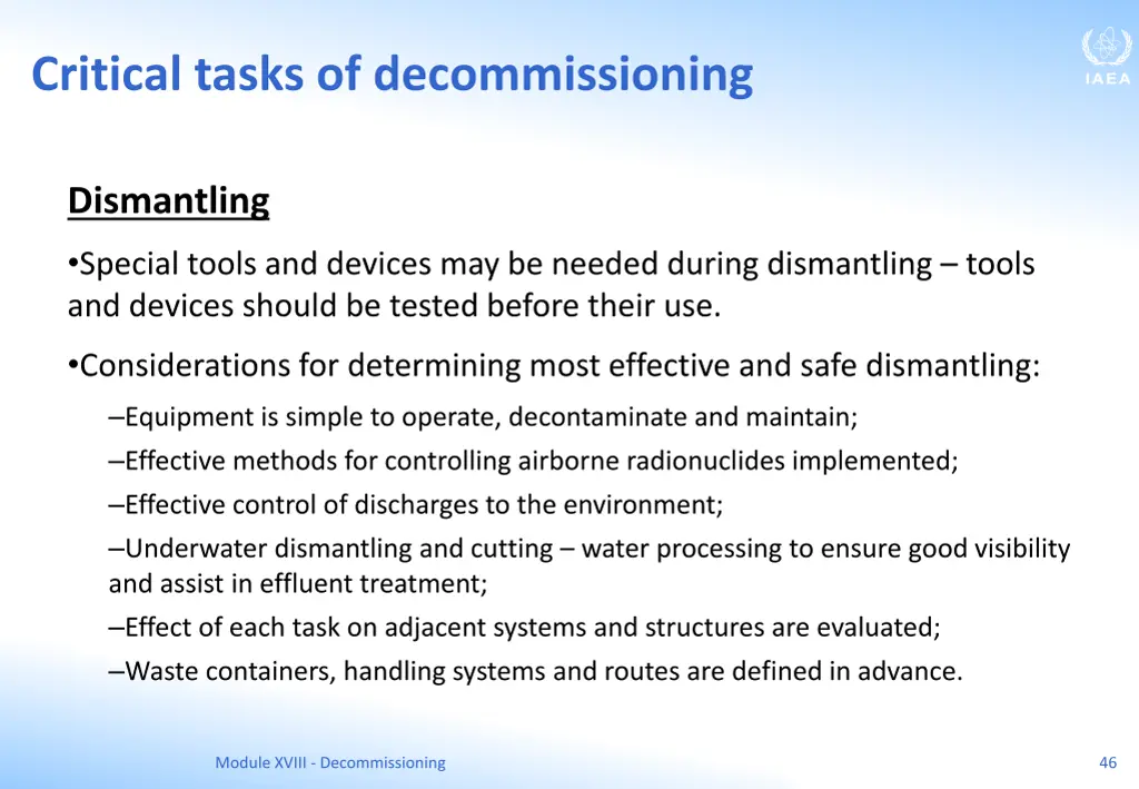 critical tasks of decommissioning 5