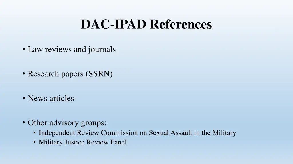 dac ipad references