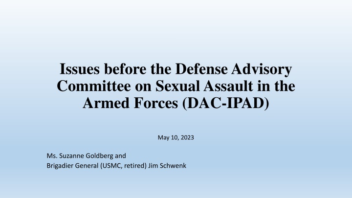 issues before the defense advisory committee