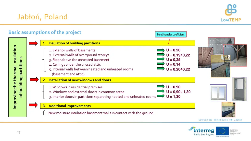 improving the thermal insulation