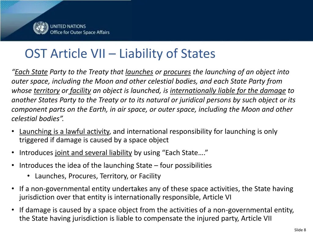 ost article vii liability of states